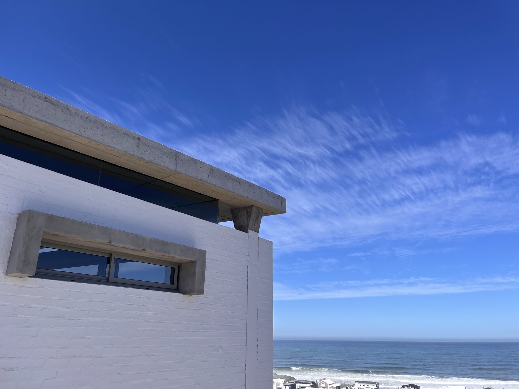 House Yzerfontein — exterior, shell roof above the fynbos line